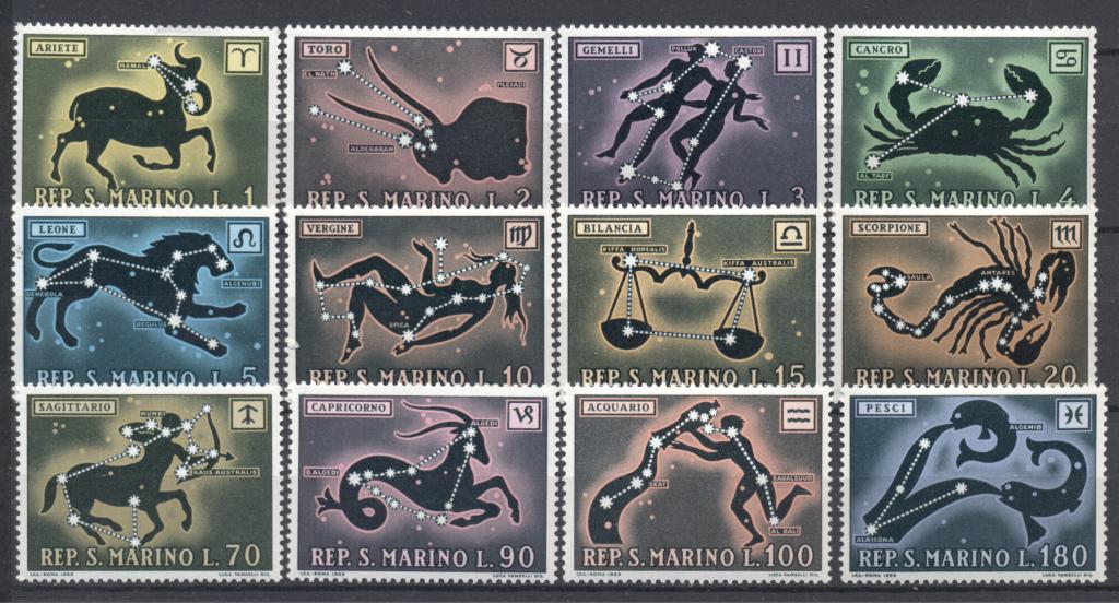 Сан-Марино 1990 серия "Знаки зодиака" чистая