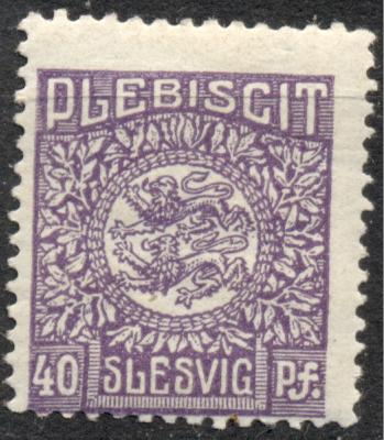 Германия 1918 г. Голштиния  Плебисцит негашеный ** сдвиг перфорации вниз
