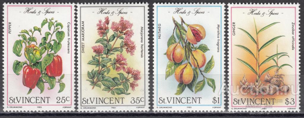 Сент-Винсент 1985 травы и приправы Mi804-807