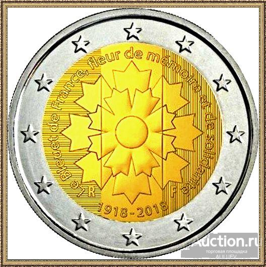 2 евро 2018 г «Василёк» Франция UNC