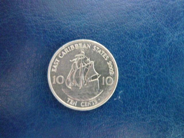 Восточные Карибы. 10 центов 2002 г.