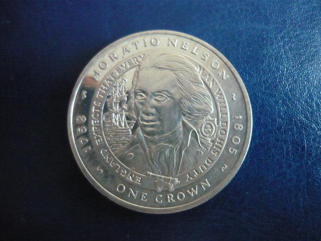 Фолклендские острова.1 крона 2006 г." Адмирал Горацио Нельсон"
