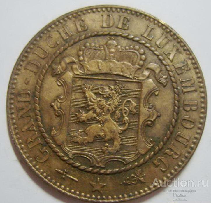 10 сантимов 1870г. ЛЮКСЕМБУРГ. UNC. Штемпельный блеск (045147)