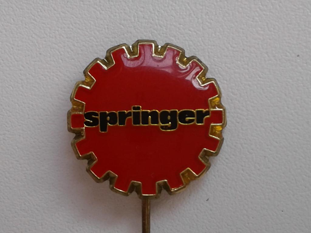 Значок SPRINGER, производство лесопильного оборудования, Австрия. Тяжелый металл