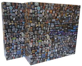 Альбом - папка на кольцах для значков ЗНАЧКИ объемный, формат ОПТИМА