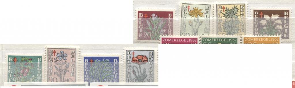 1949-50.Бельгия.цветы.Михель - 10е.* и **