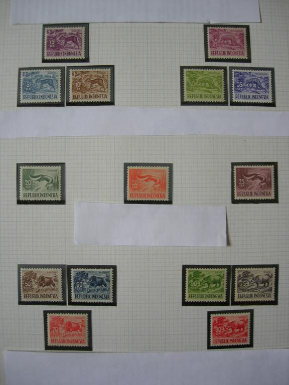 Индонезия 1956/58 фауна: звери MNH