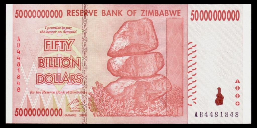 Зимбабве 50 миллиардов (50000000000) долларов 2008 P.87 UNC - пресс 