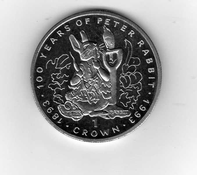 Гибралтар 1 крона 1993 Петер Раббит Заяц и Соловей