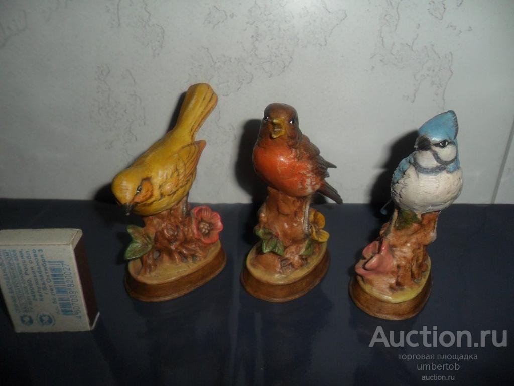 Фарфоровые фигурки,3 шт.птицы Германия,тонкий фарфор,люкс.НЕДОРОГО. 