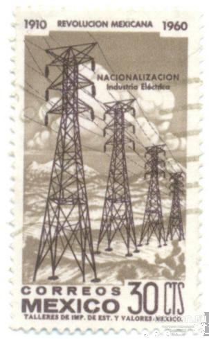 Мексика 1960 линия электропередач лот-3124