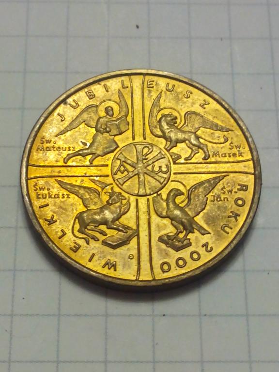 2 злотых Польша 2000 год. (Великий юбилей 2000 года)