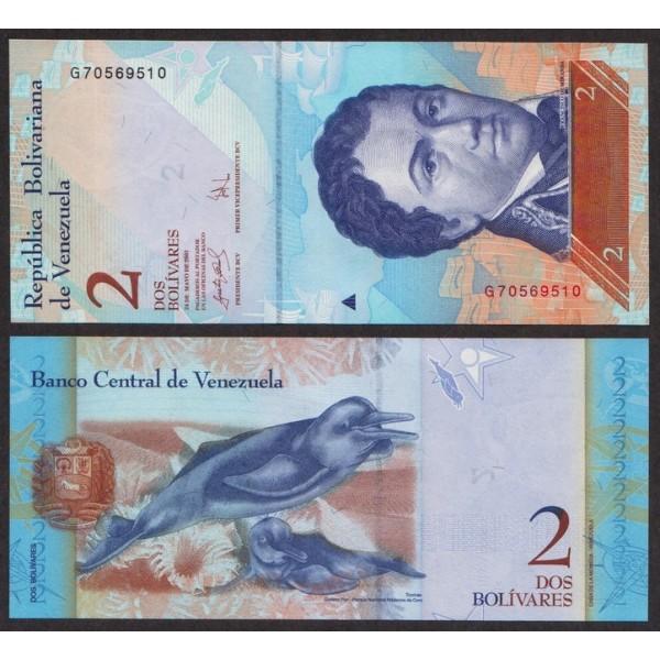 Венесуэла 2 Боливара 2007 P88 UNC (ПРЕСС)