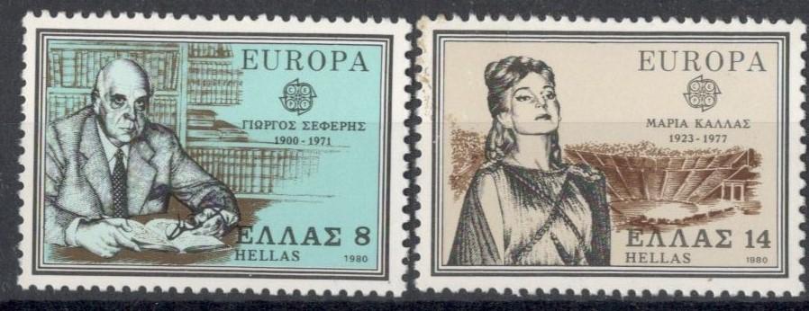 Греция, 1980, № 1411,1412, € 1,5, MNH, полн., EUROPA CEPT