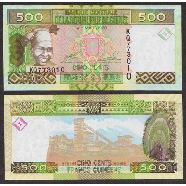 Гвинея 500 Франков 2012 new UNC (ПРЕСС)
