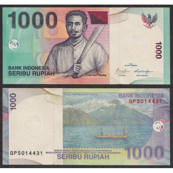 Индонезия 1000 Рупий 2000/2009 P141j UNC (ПРЕСС)