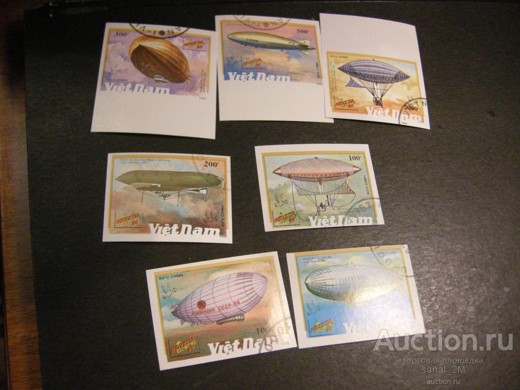 Вьетнам 1989 дирижабли СТО серия б/з /ае221 