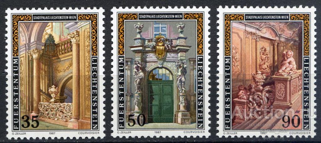 Лихтенштейн 1987 дворцы архитектура **  /li12 