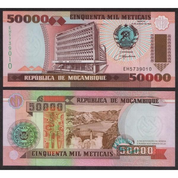 Мозамбик 50000 Метикалей 1993 P138 UNC (ПРЕСС)
