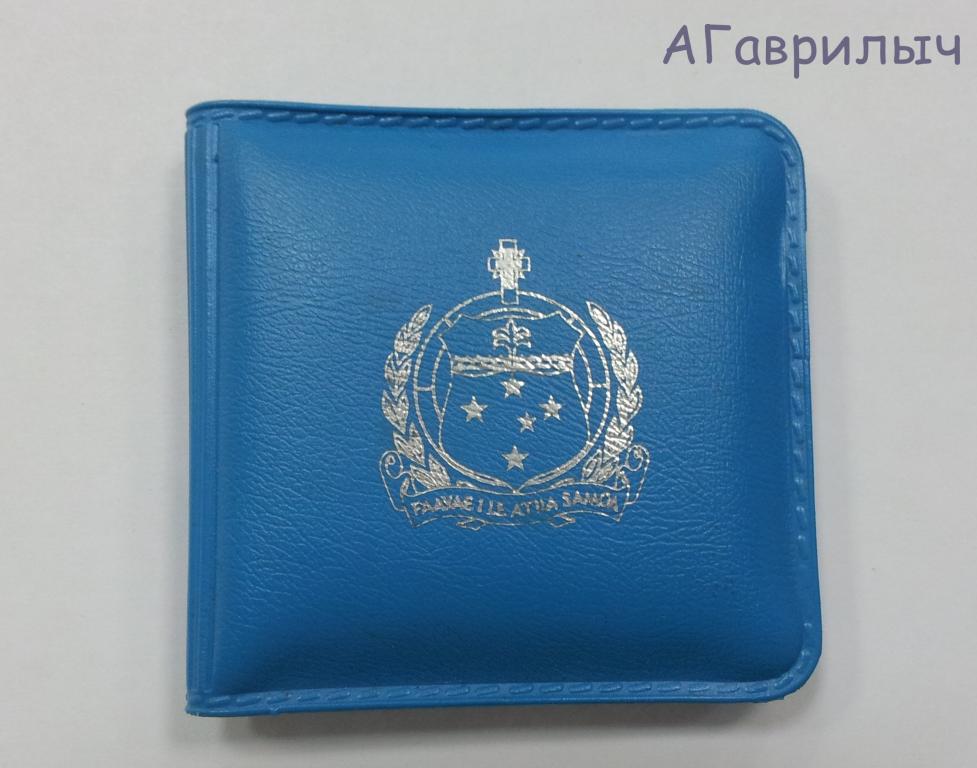 Буклет чехол книжка для монеты Самоа мягкая ватированная