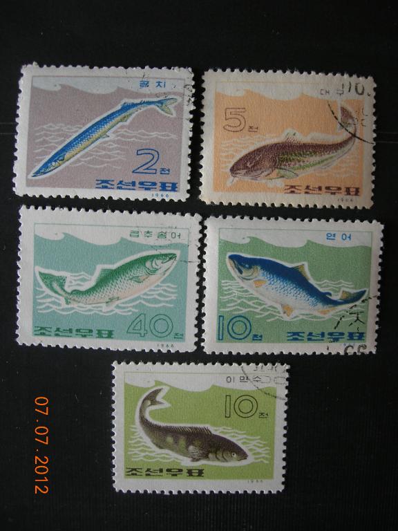 КНДР (Северная Корея) 1966 фауна - рыбы   СТО