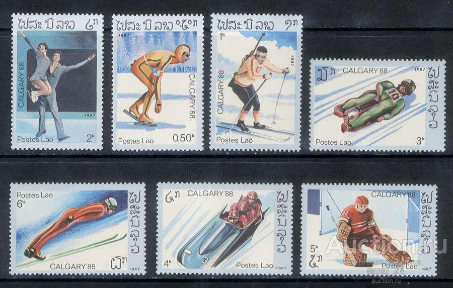 Лаос 1987 Спорт Олимпиада в Калгари **/bbs2646
