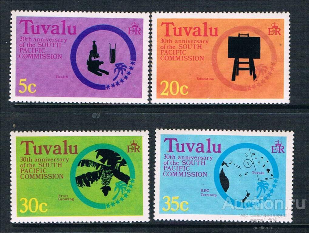 Британские колонии Тувалу 1978 ** карта gg10 