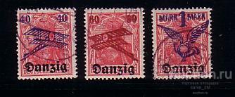 Данциг 1921 Мих.#50-2 самолет надп. used/brs108 