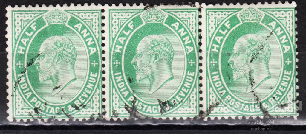 Индия 1906 Эдуард VII Mi70 сцепка