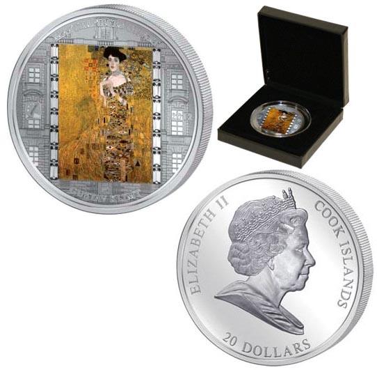 Острова Кука 20 долларов, 2012 год. Густав Климт. Адель