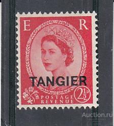 TANGIER  ТАНЖЕР Королева  Надпечатка  1952 № 63  Сост**