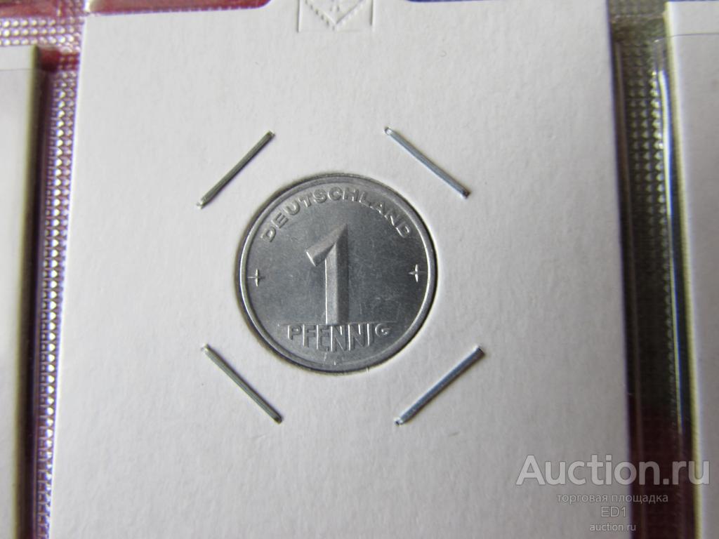 1 пфенниг 1952 А - Германия - ГДР - холдер