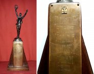 Спорт Большая Наградная Скульптура 1940 года Тяжелая Атлетика Высота 45 см. РАРИТЕТ Наградная Шильда