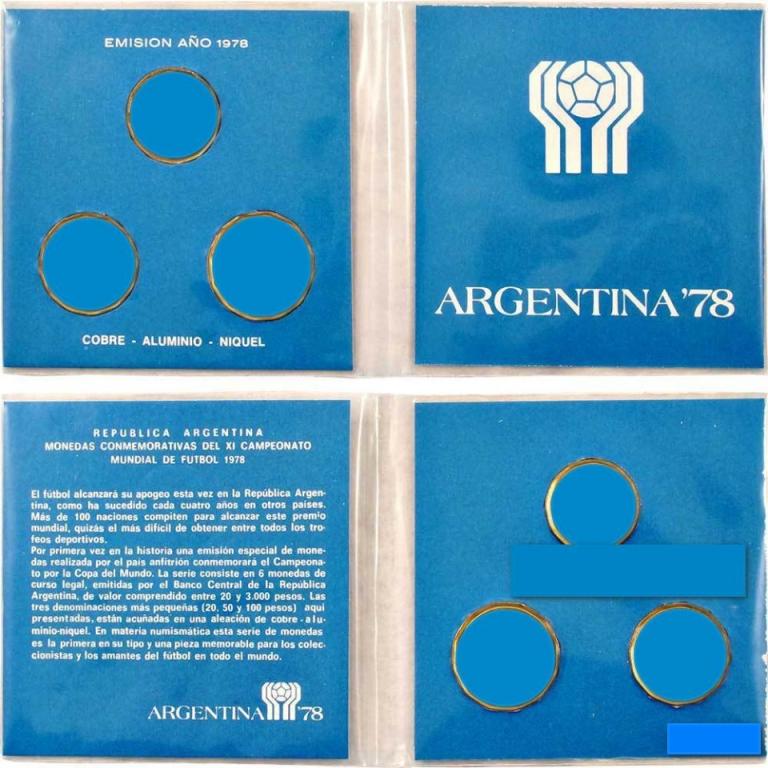 Блистер для монет Аргентина 1978, футбол