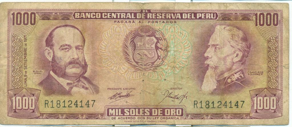 Перу 1000 солей 1971 г редкая - 2