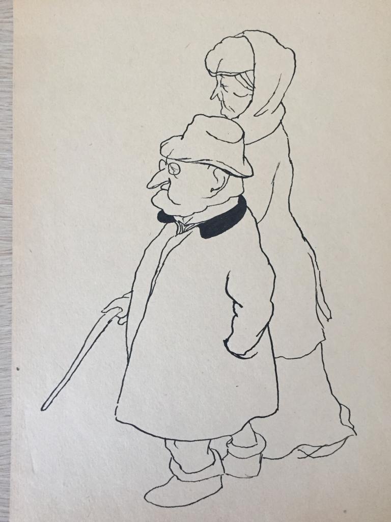 Пророков Б.И. (1911-1972)   "Старичок и старушка на прогулке"