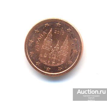 Испания 1 евро цент 2015 г. Регулярная. АНЦ из ролла.
