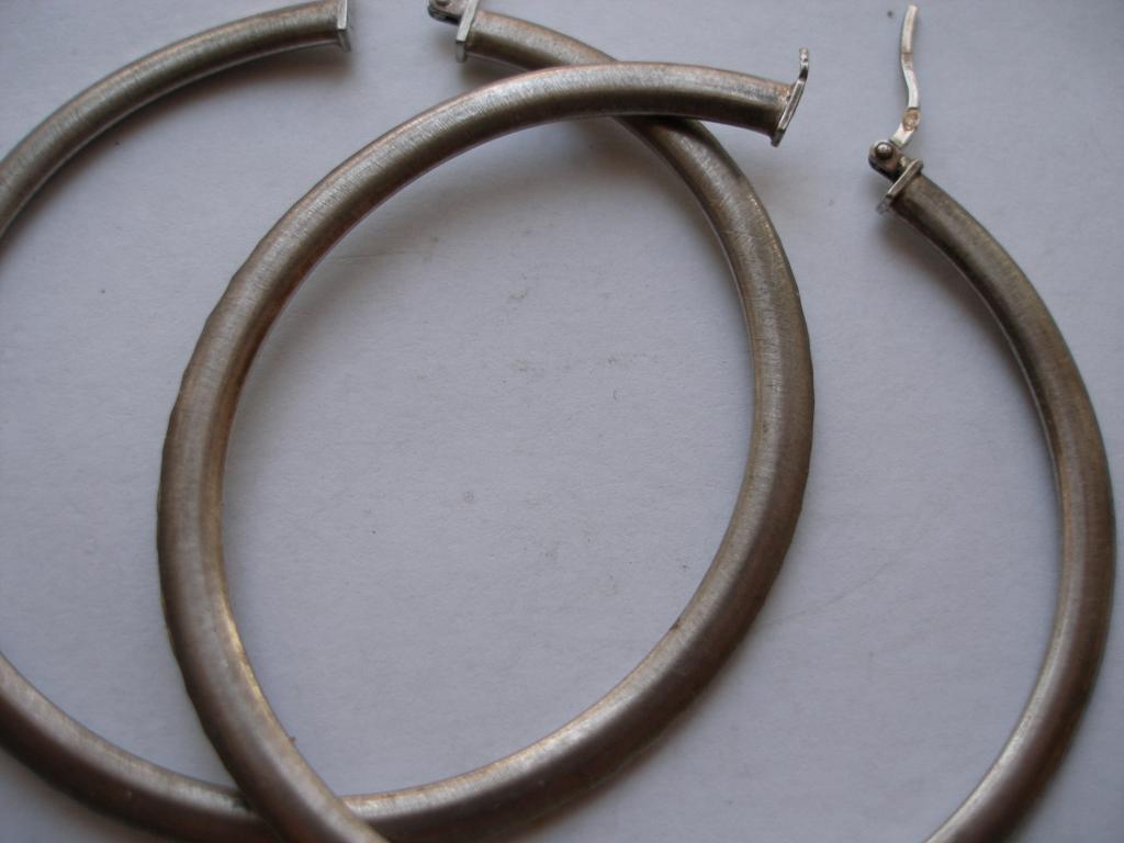 Серьги большие кольца.9,7 гр.Серебро 925.