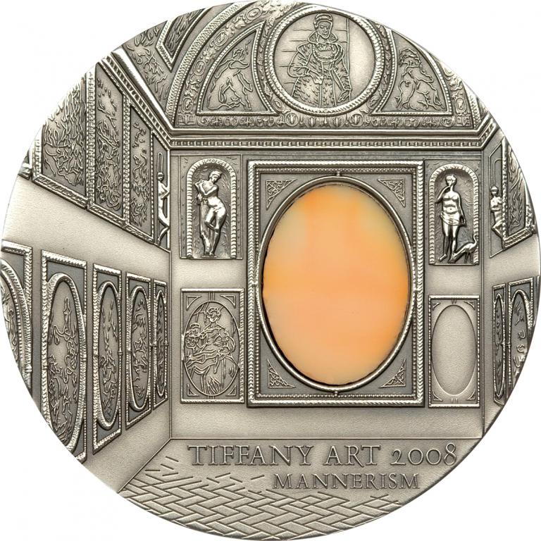 Палау 10 долларов, 2008 год. Тиффани. Маньеризм