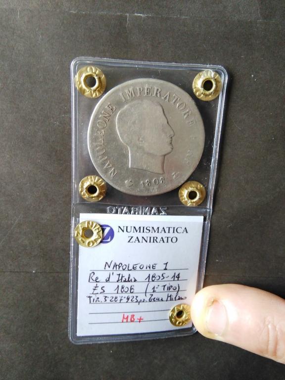 Милан Италия Наполеон Бонапарт Император 5 лир 1808