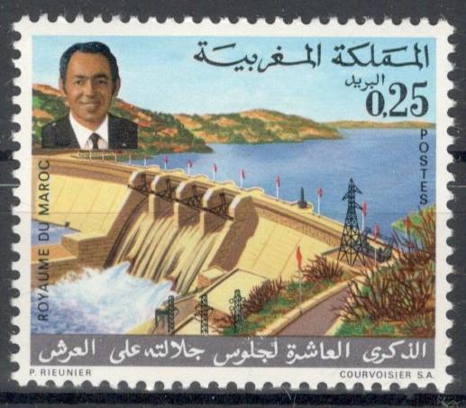 Марокко, 1971, № 680,  € 0,8, MNH, полн., правители, юбилей короля Хасана II
