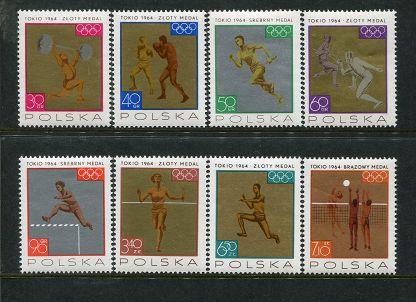 Польша 1965 ЛОИ-1964, Токио, медали ЛОИ-64, бокс, волейбол, фехтование