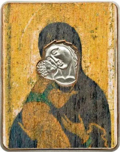 Острова Кука 5 долларов, 2008 год. Андрей Рублев. Владимирская икона Богоматери