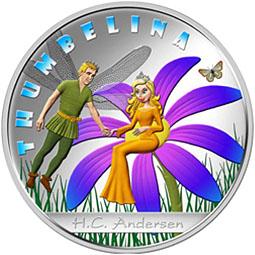 Фиджи 1 доллар 2010 Дюймовочка Сказка Андерсена