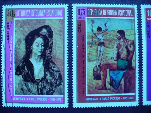 Марки. Экваториальная Гвинея. Африка. Живопись. Пикассо.1973 г.№2.