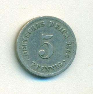 Германия 5 пфеннигов 1906 F 2.49.05