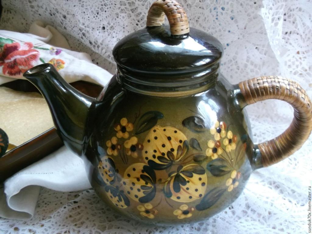 Чайник доливочный. Керамика.