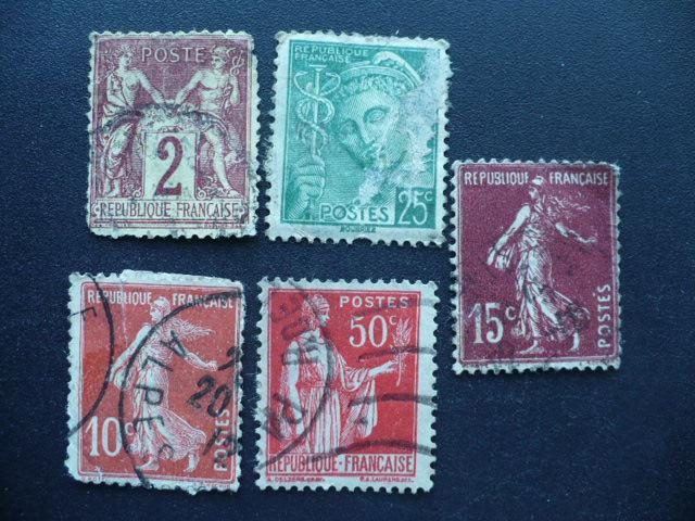 Марки. Франция. Сеятель и др. 1925 г.