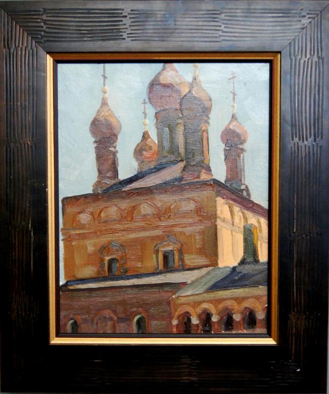 Картина "Крутицкой подворье" картон, масло