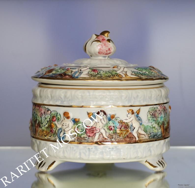 Ваза сахарница бисквитница банка Capodimonte Каподимонте 16